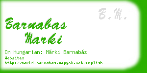barnabas marki business card