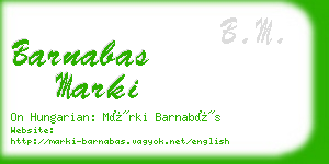 barnabas marki business card